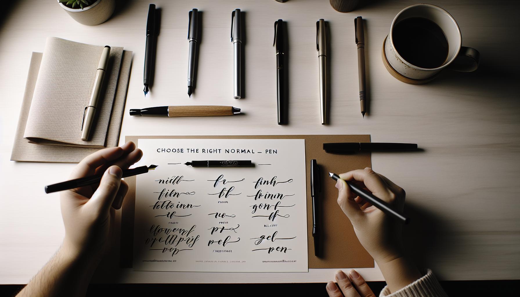 Choosing the Right Normal Pen for Calligraphy