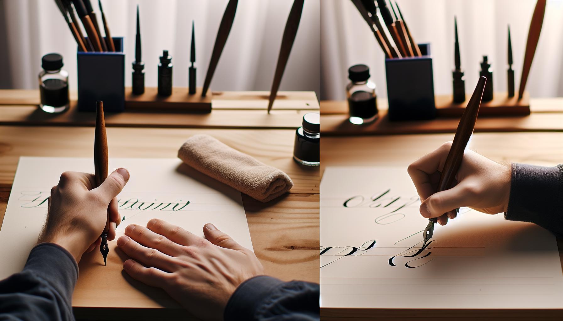 How to Hold Your Calligraphy Pen: Proper Position for Success 3 Common Mistakes in Calligraphy Grip