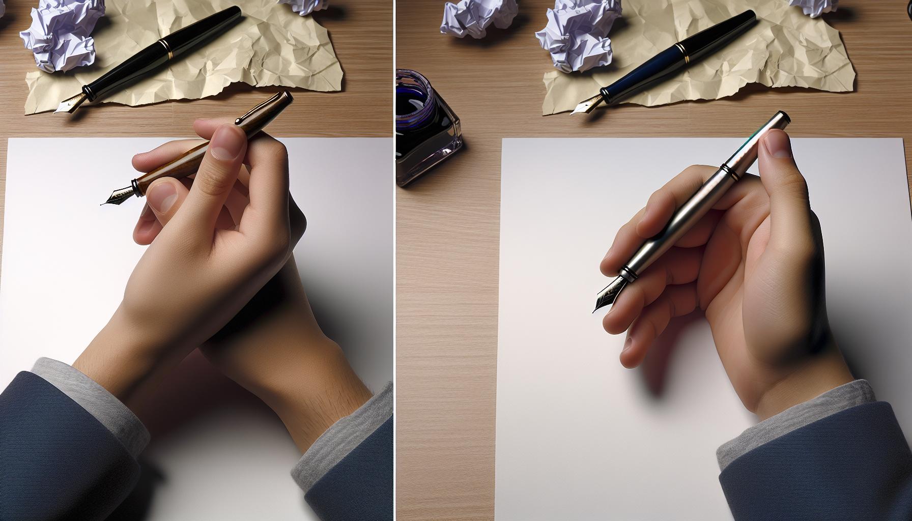 How to Hold a Calligraphy Fountain Pen: Comfortable Control 2 Common Mistakes When Holding a Fountain Pen
