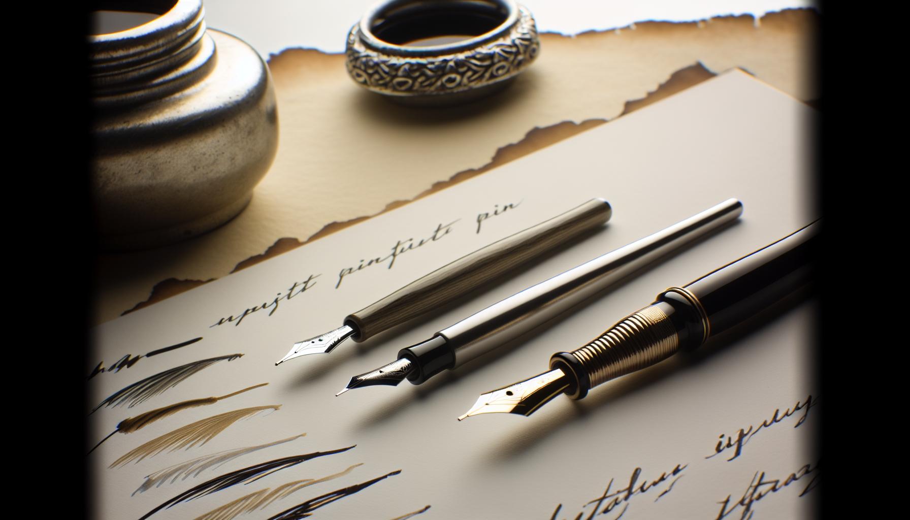 Comparing Types: Fountain, Brush, and Dip Pens