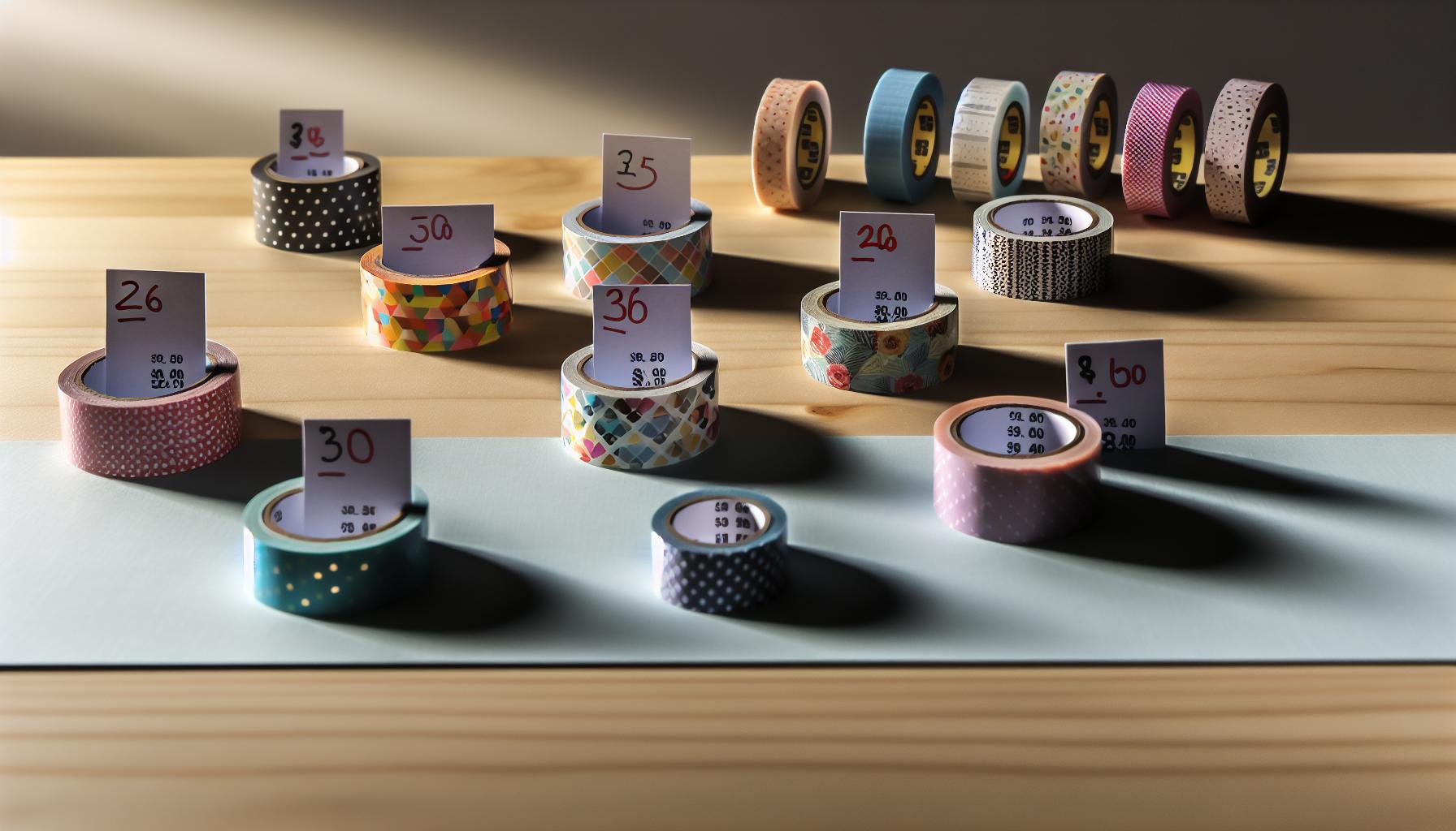 Comparing Washi Tape Prices Across Brands