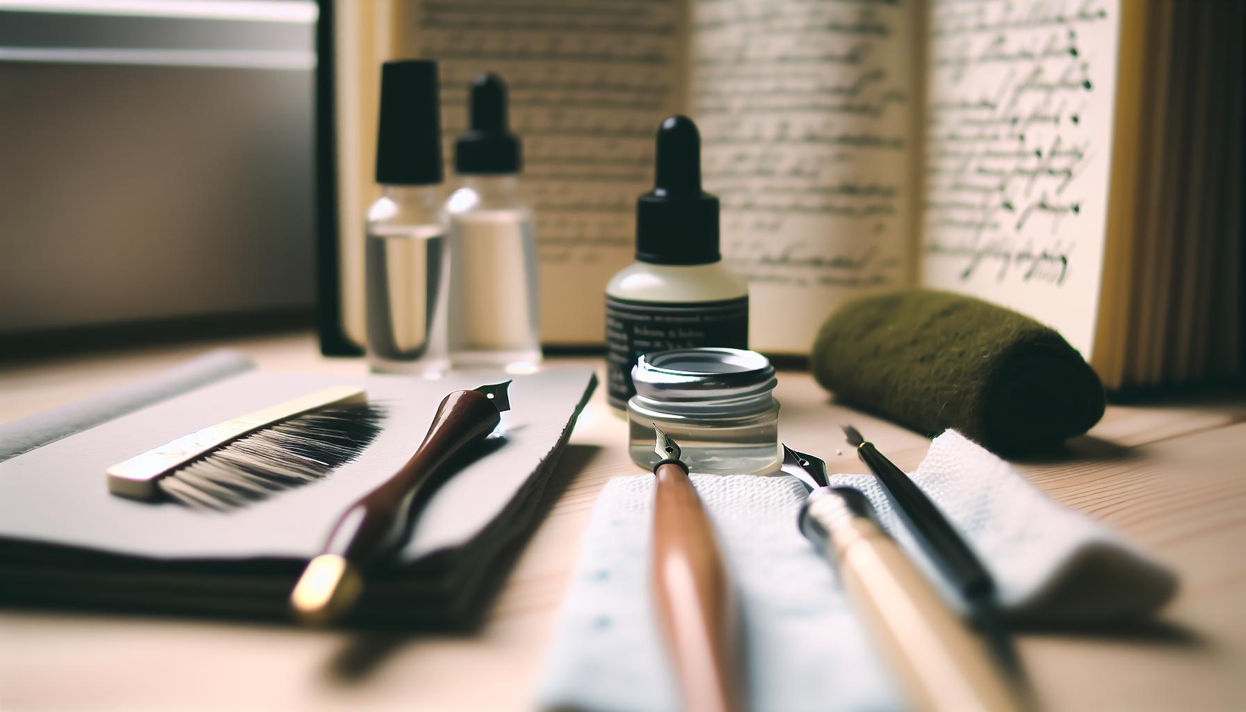 Essential Tools for Cleaning Calligraphy Nibs