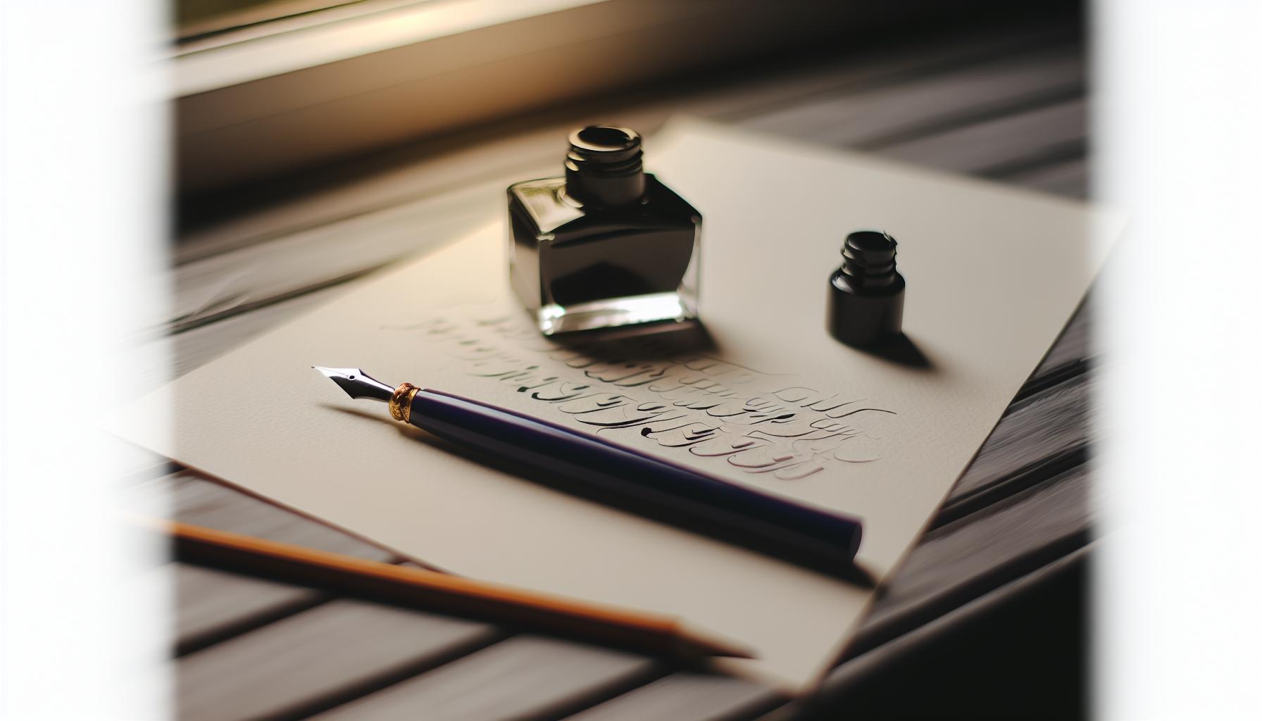 Essential Tools for Drawing a Calligraphy Pen