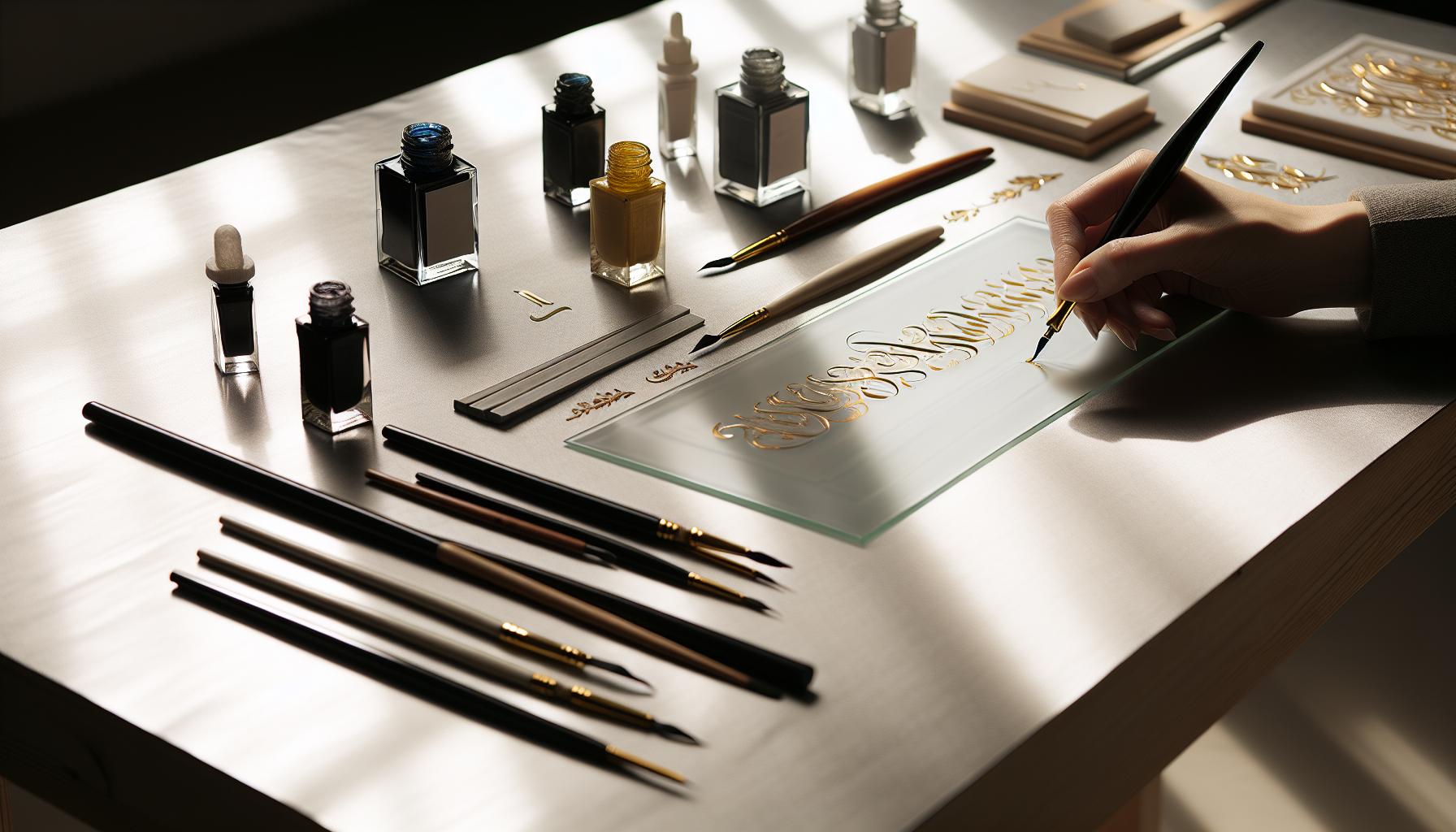 Essential Tools for Stunning Glass Calligraphy