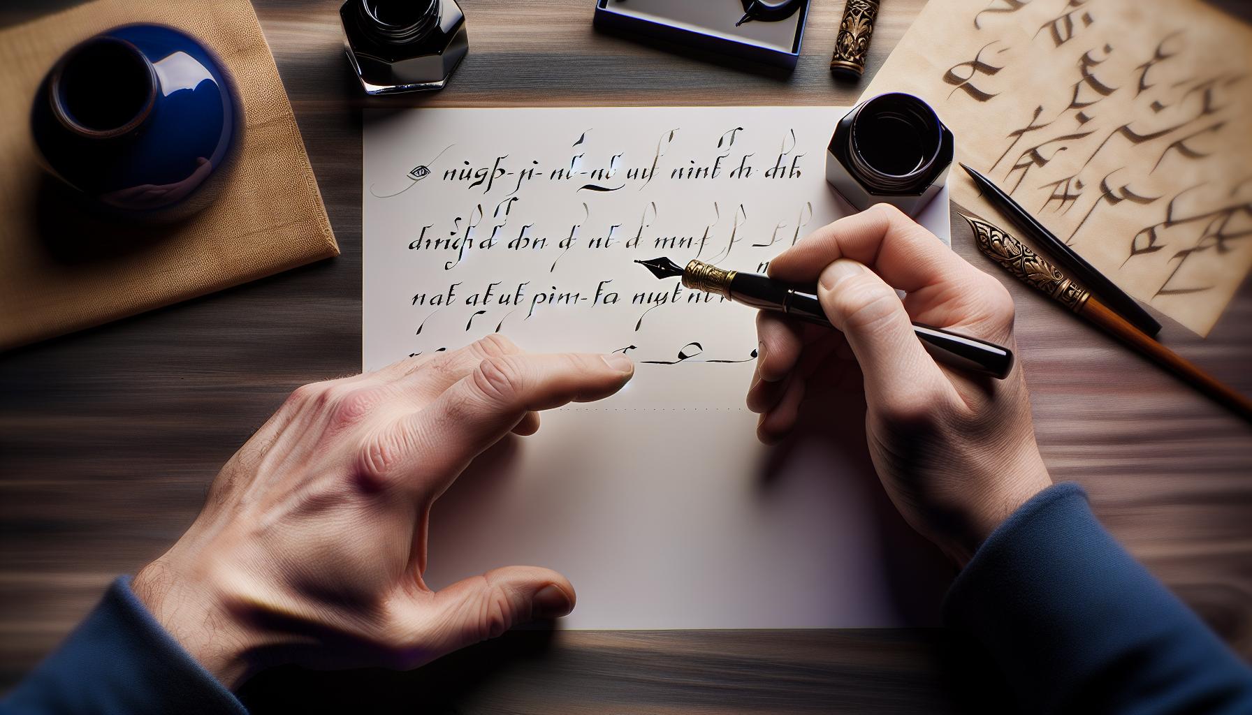 How to Hold a Calligraphy Pen Properly