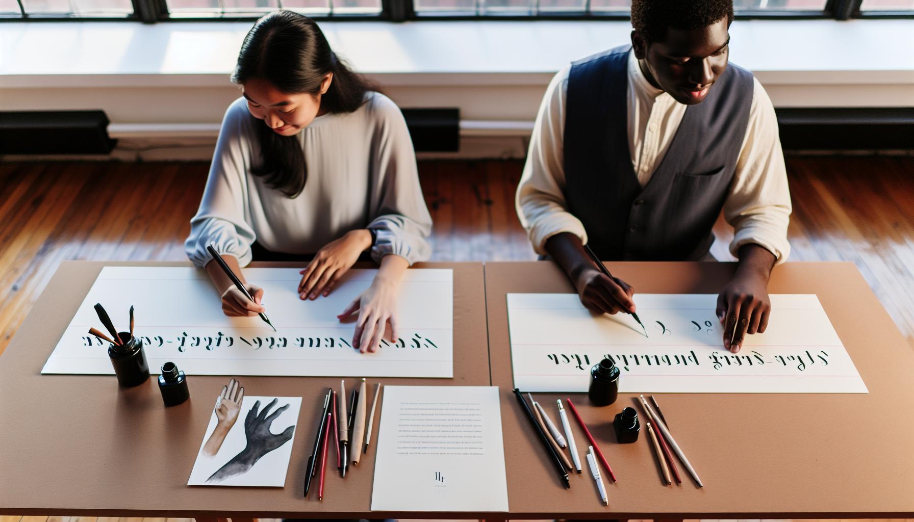 How Left-Handed Calligraphy Differs from Right-Handed Techniques