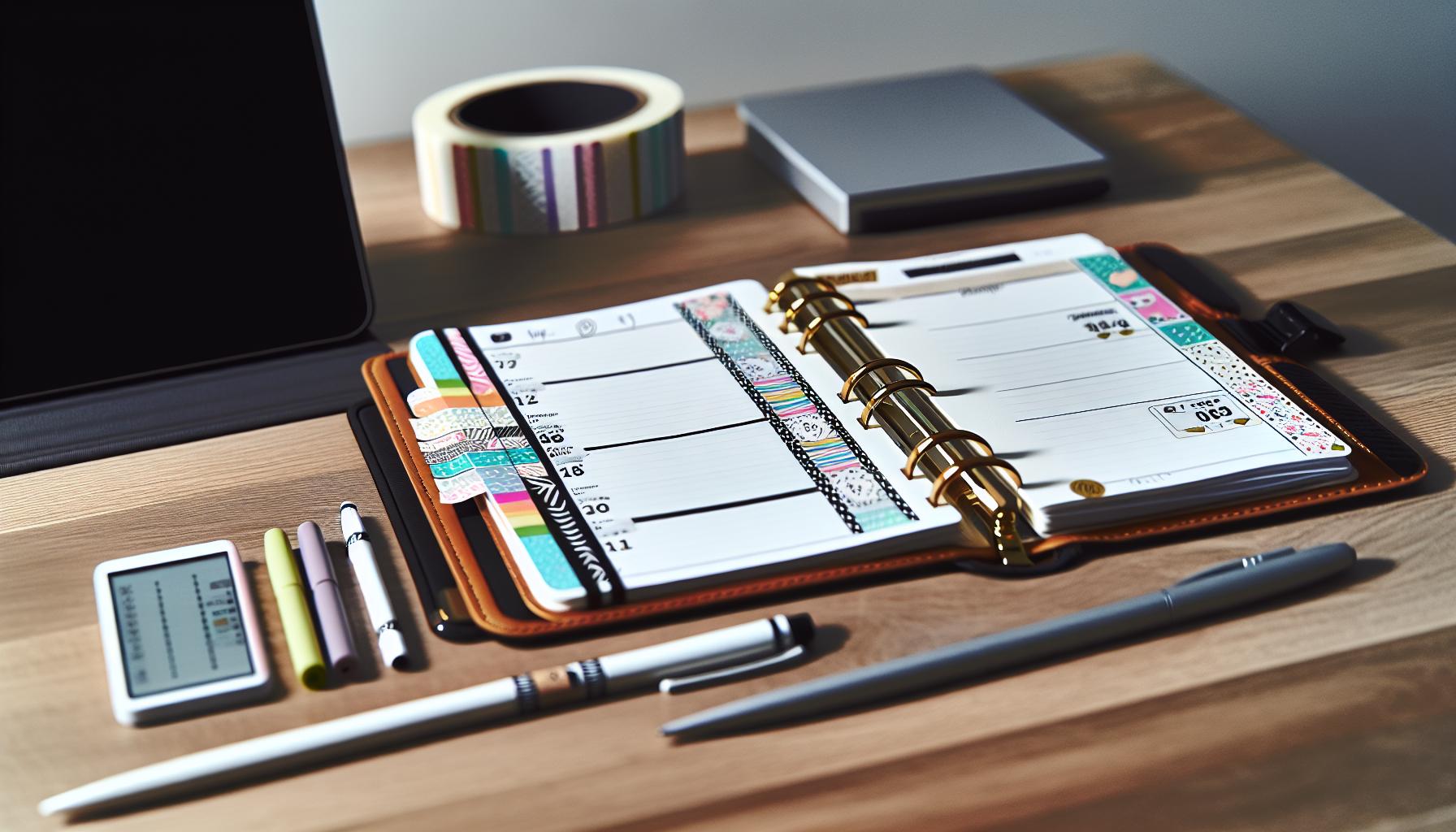 Ideas for Using Digital Washi Tape in Planners