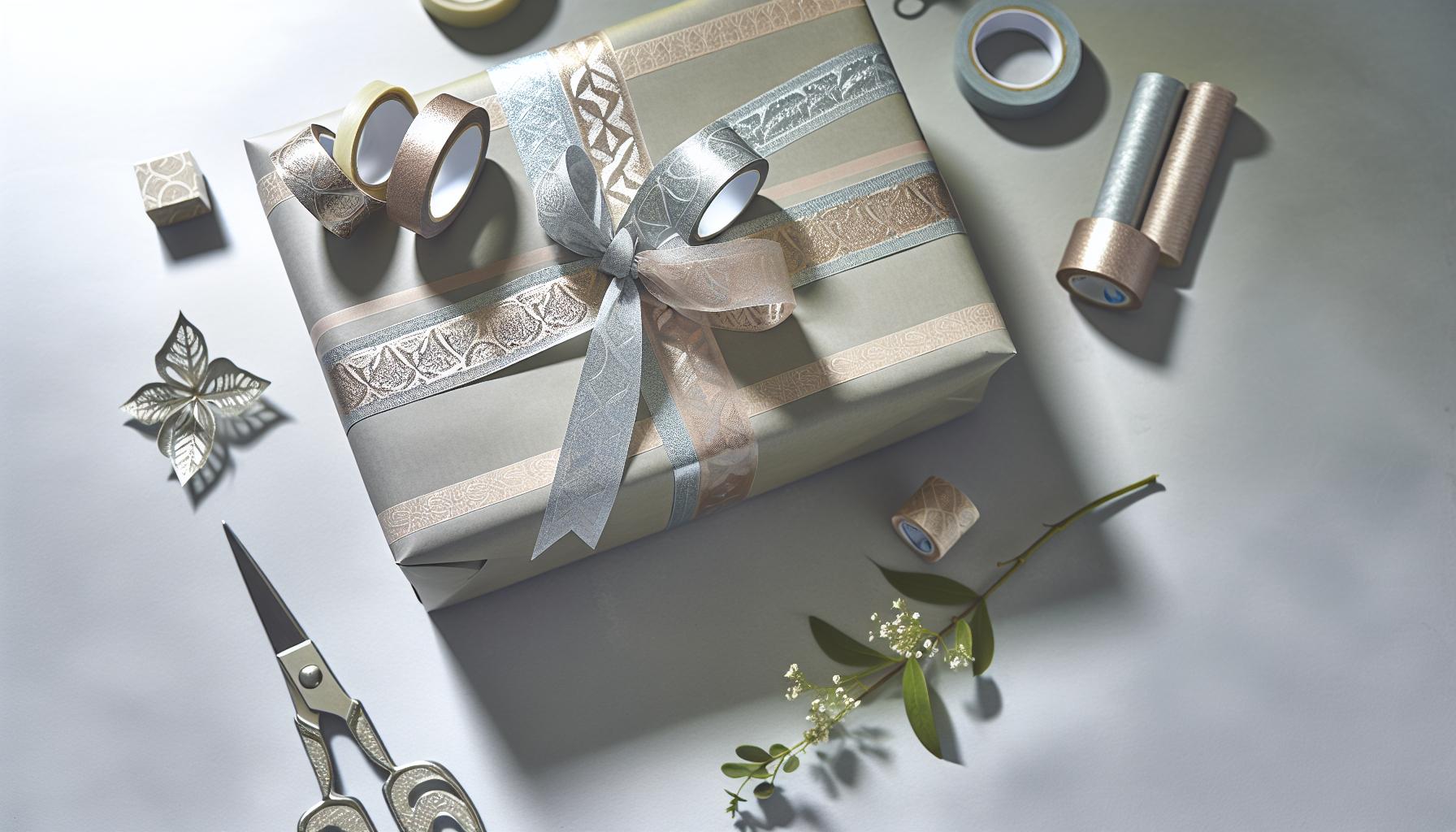 How to Decorate With Raised Foil Washi Tape: Luxe Looks 3 Incorporating Raised Foil Washi Tape in Gift Wrapping