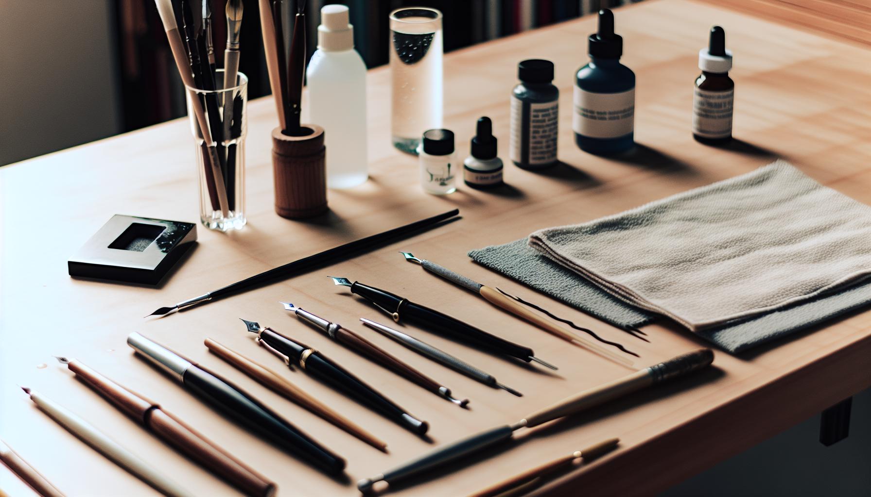 Maintaining Different Types of Calligraphy Pens