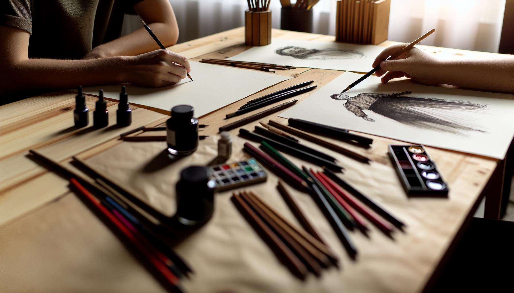 How to Do Calligraphy without a Brush Pen: Alternative Methods 3 Mastering Alternative Mediums: Ink, Pencils, and More