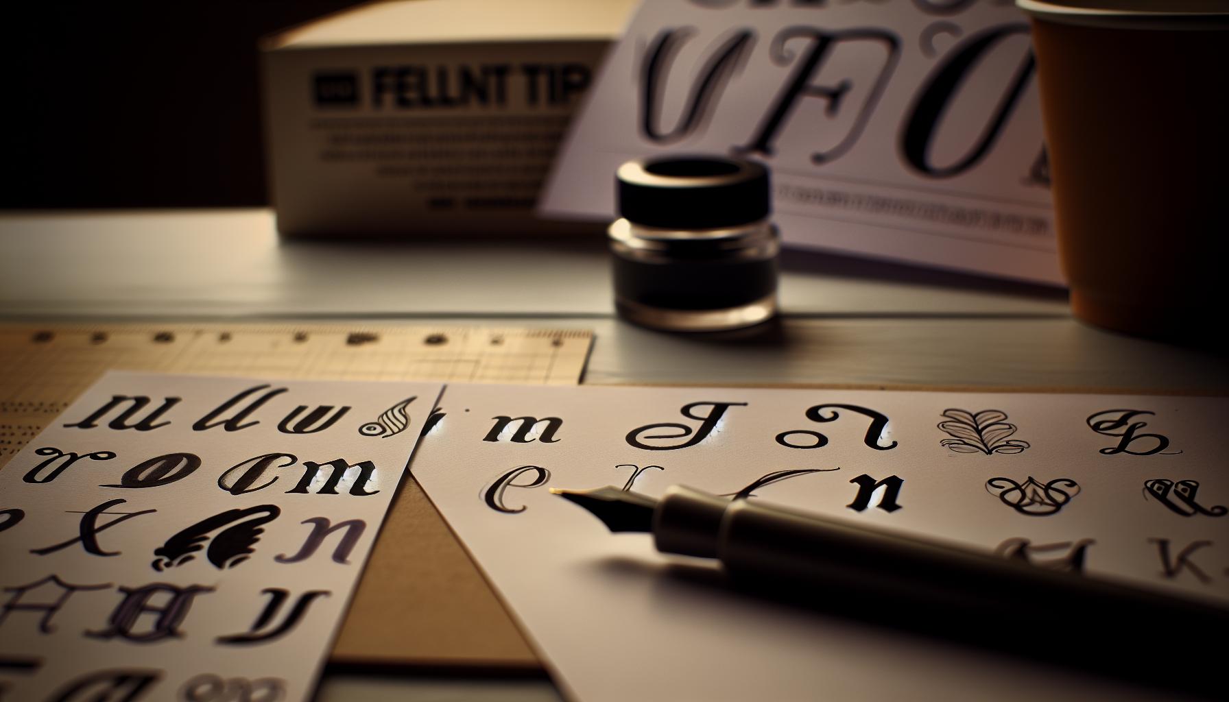 Mastering Different Letter Styles with a Felt Tip Pen