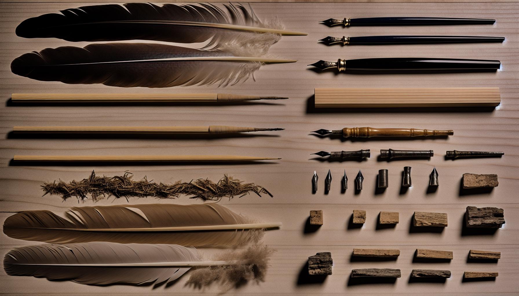 Materials that Shaped Calligraphy Pens