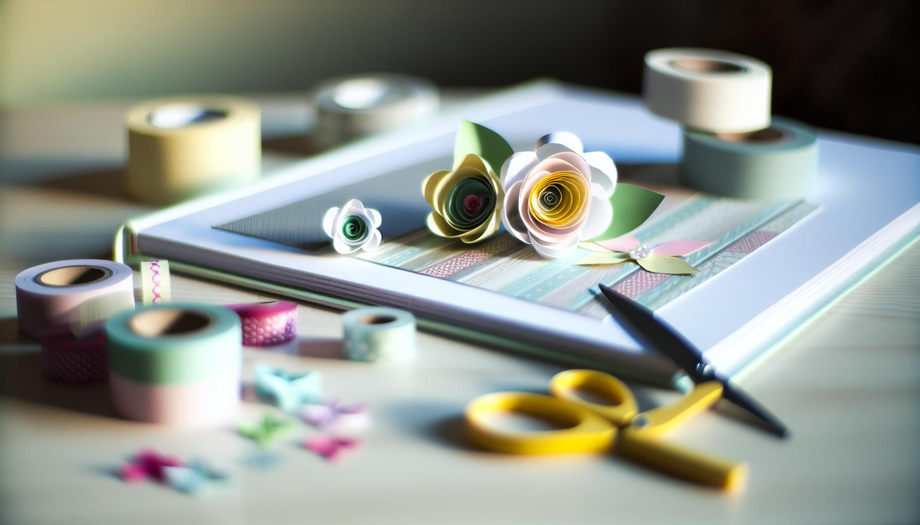 Pairing Washi Tape Flowers with Other Crafts