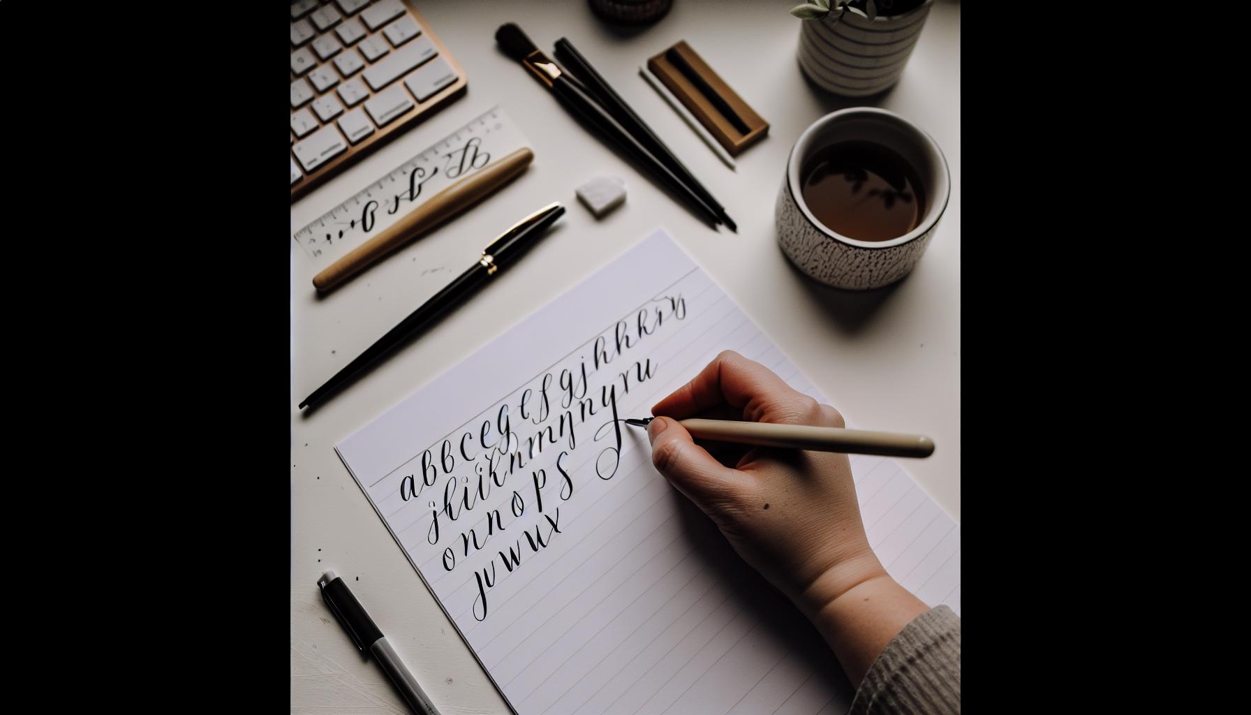 How to Do Faux Calligraphy with a Pen: Gorgeous Lettering Trick 1 How to Do Faux Calligraphy with a Pen: Gorgeous Lettering Trick