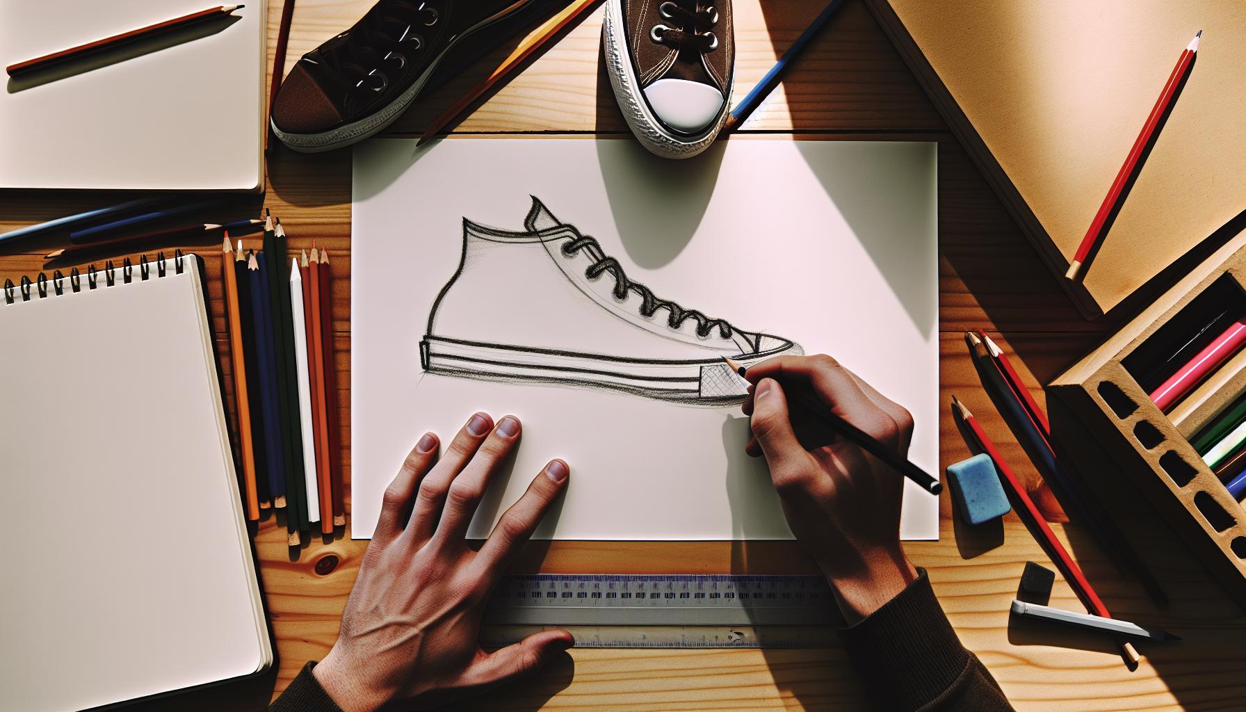 How to Draw Chuck Taylors: Artist's Tutorial and Tips 2 Step-by-Step Guide to Sketching Chuck Taylors