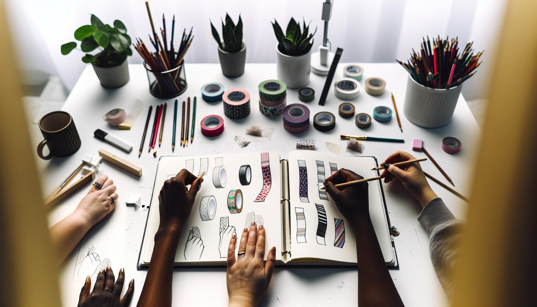 Step-by-Step Guide to Sketching Washi Tape Designs