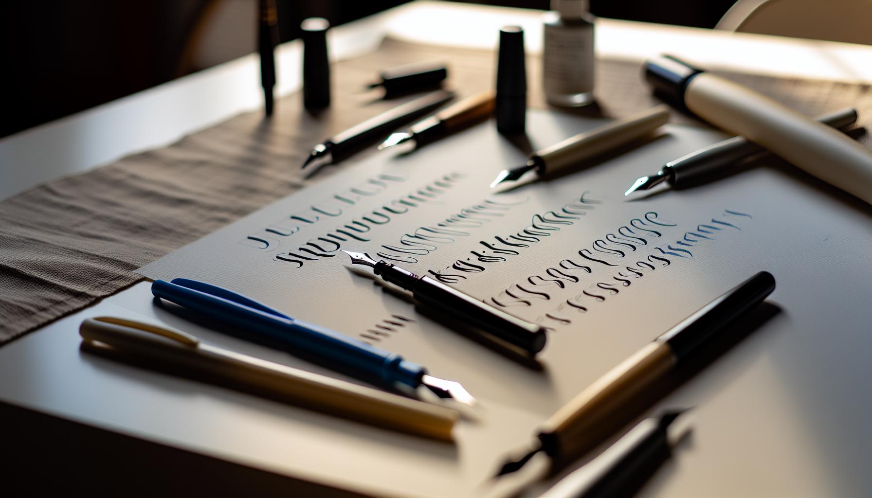 Types of Calligraphy Pens and Their Uses