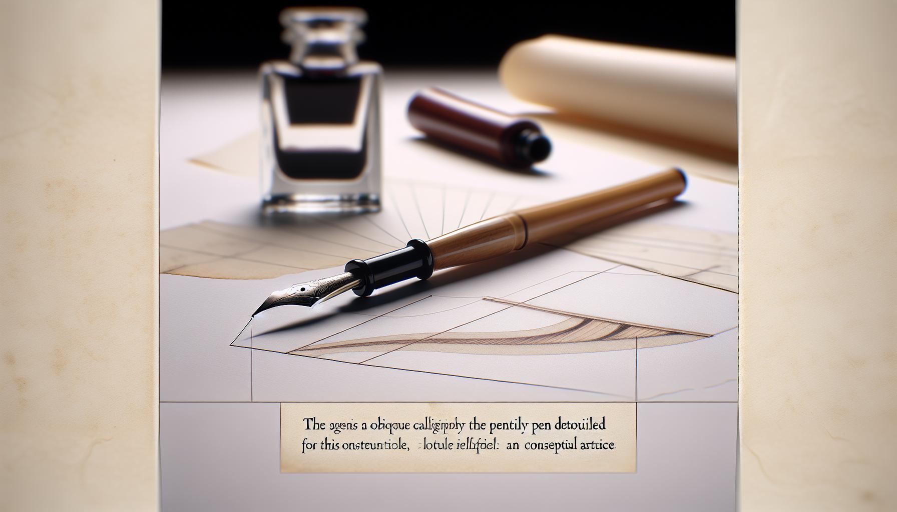 Understanding the Anatomy of an Oblique Calligraphy Pen