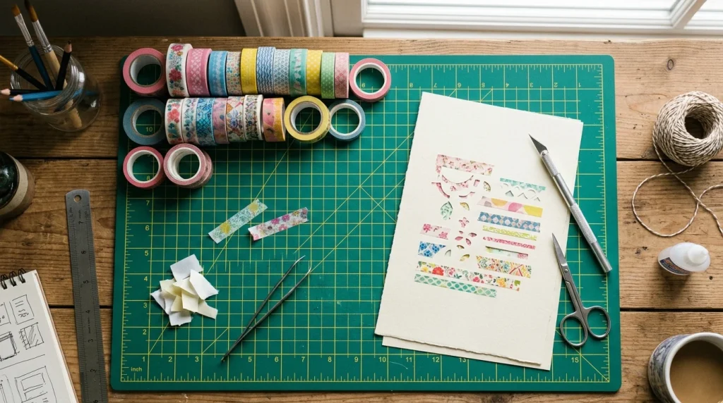 WashiPro Crafting Guide: Precision Tape Cutting & Setup | WedgieNet 1 WashiPro Precision Tape Cutting Guide (AI Generated Image)